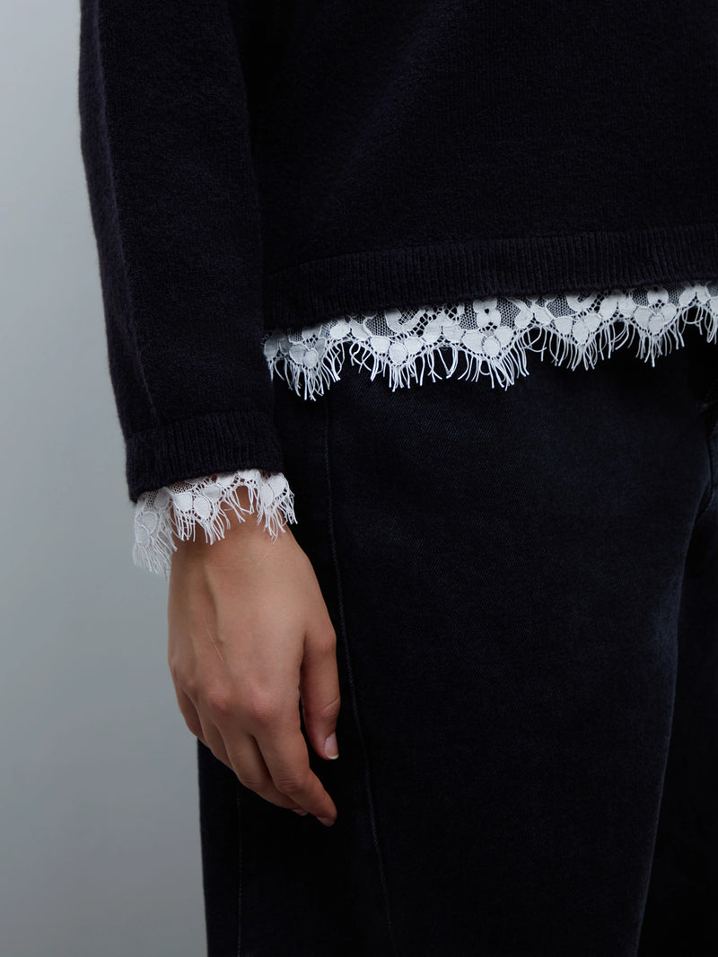 Lace Trim Jumper