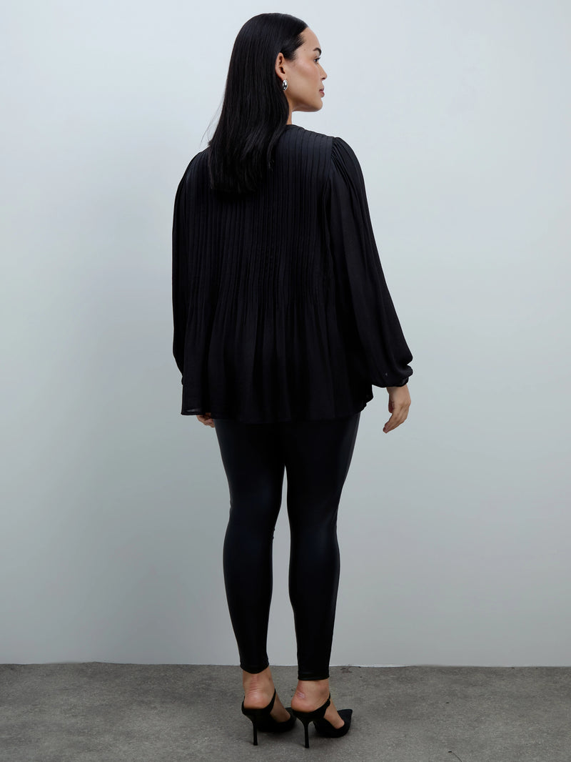 Button Through Pintuck Blouse