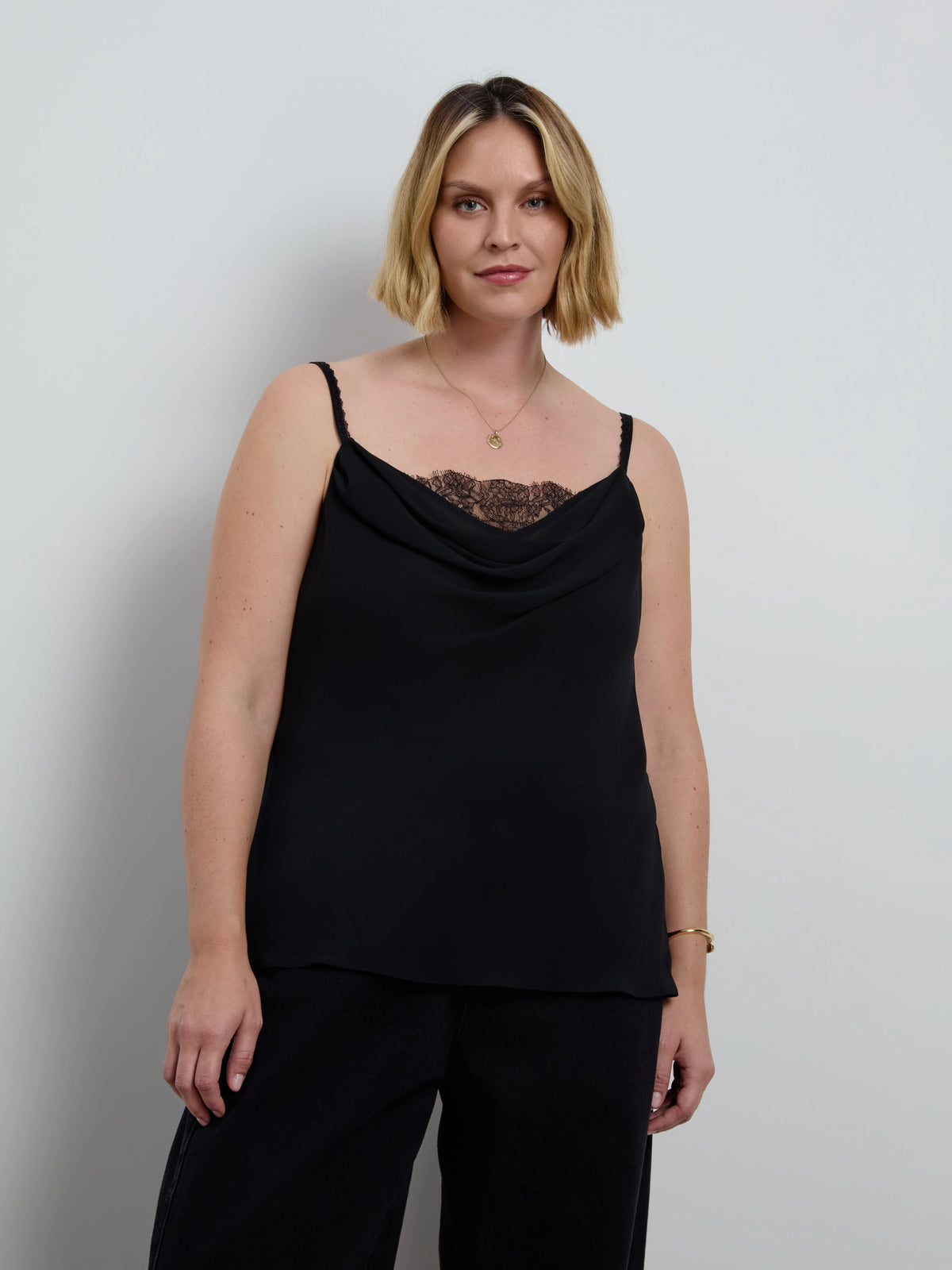 Black Lace Insert Cami
