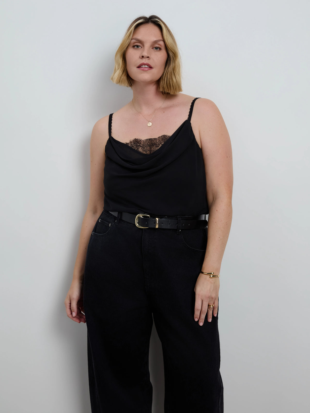 Black Lace Insert Cami
