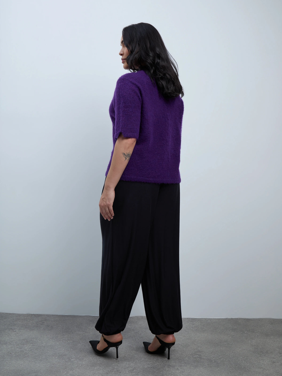 Black Jersey Balloon Trousers
