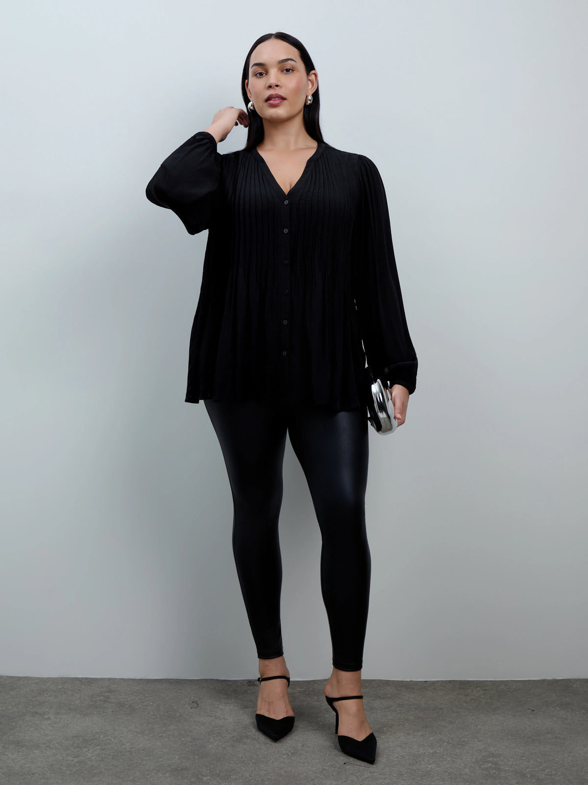 Black Faux Leather Legging