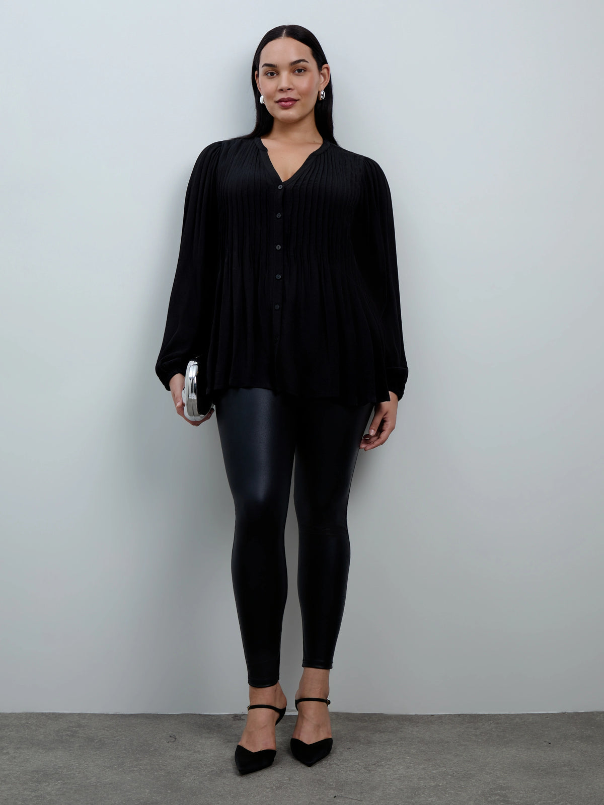 Black Faux Leather Legging