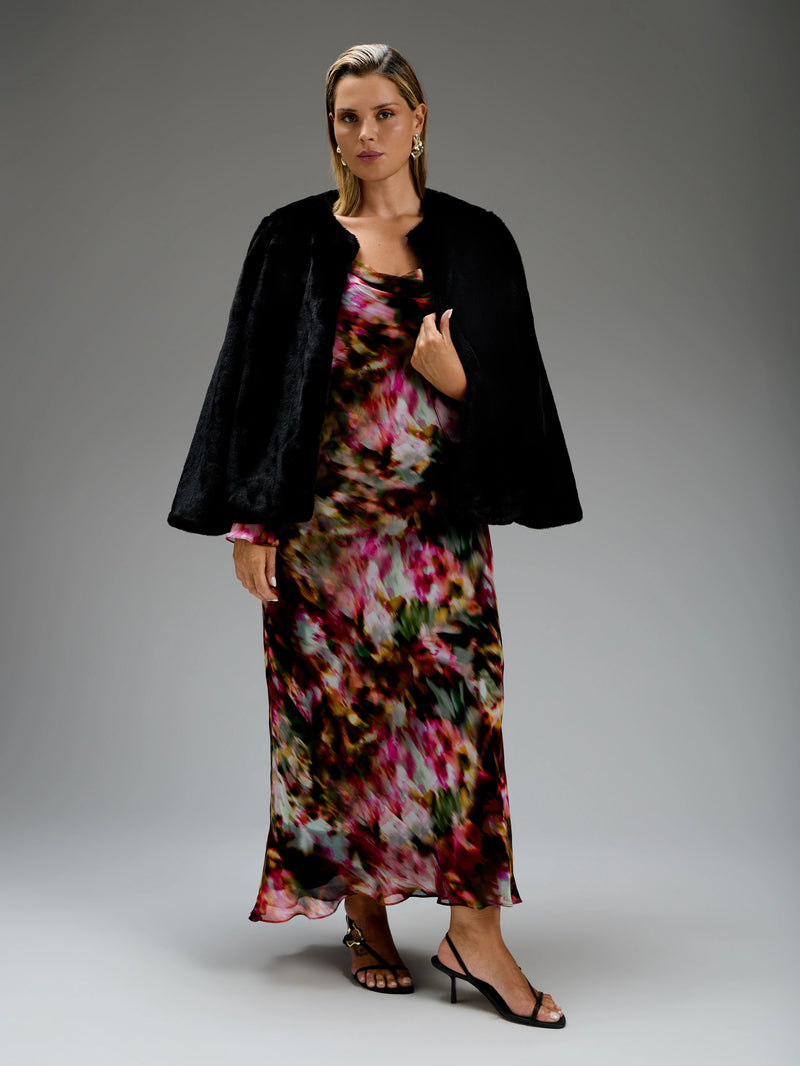 Black Faux Fur Jacket