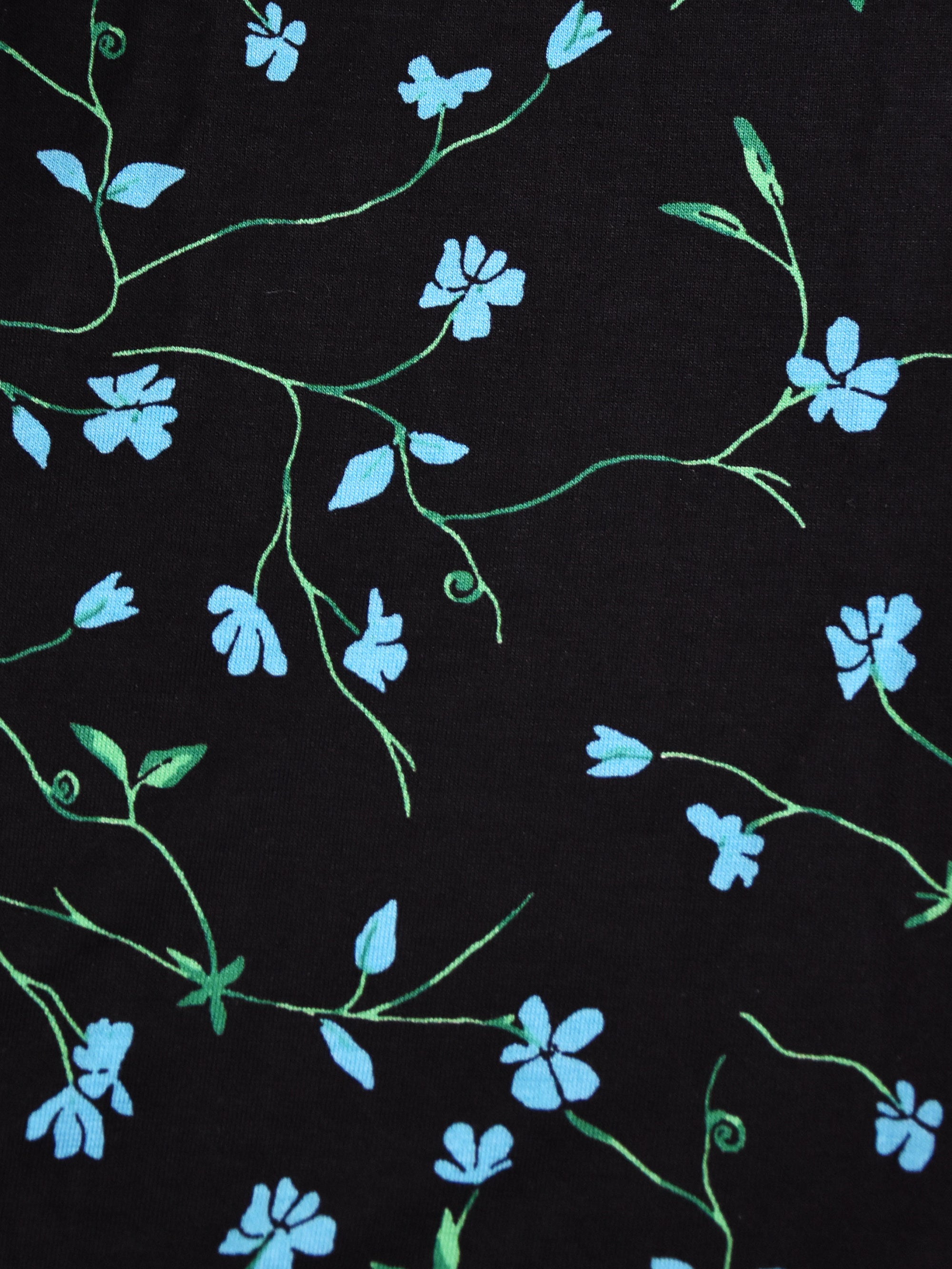 Blue Ditsy Print Jersey Wrap Dress