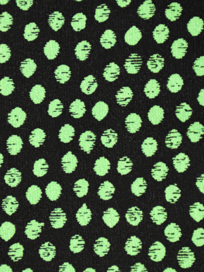Green Spot Print Jersey Pleat Front Top