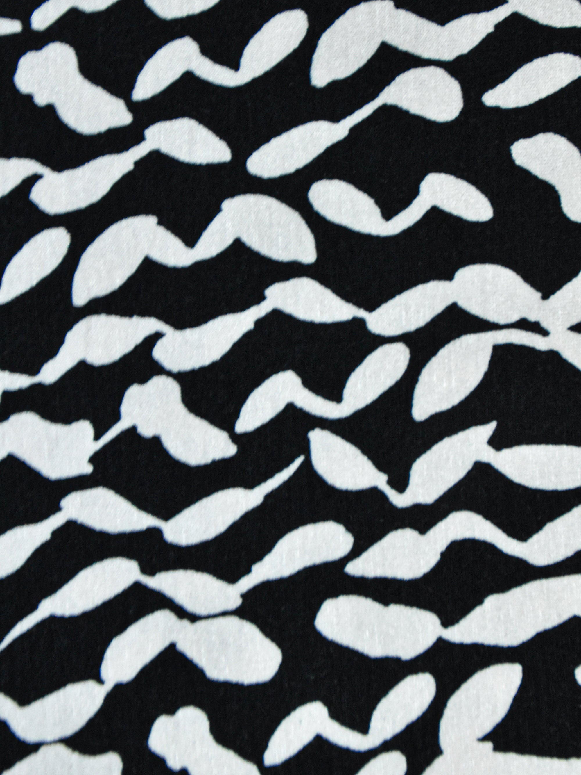 Mono Curl Print Jersey Cross Front Top