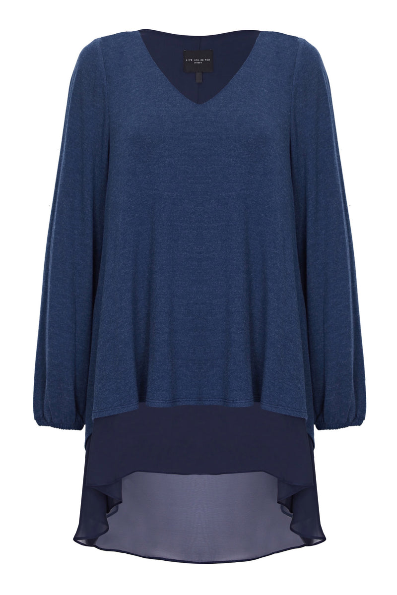 Lightweight Knit Layered Tunic