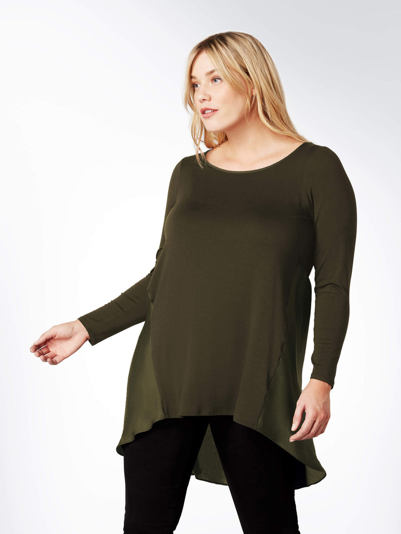 Jersey Satin Mix Tunic