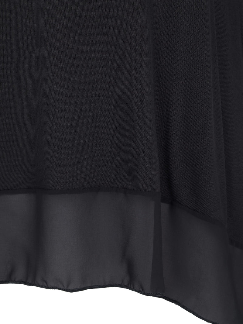 Hanky Hem Jersey Top with Contrast Hem