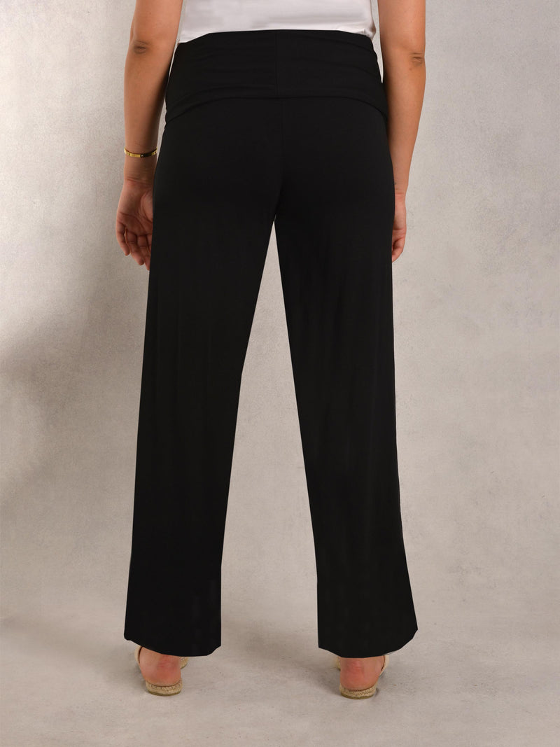 Jersey Relaxed Wide Leg Trousers