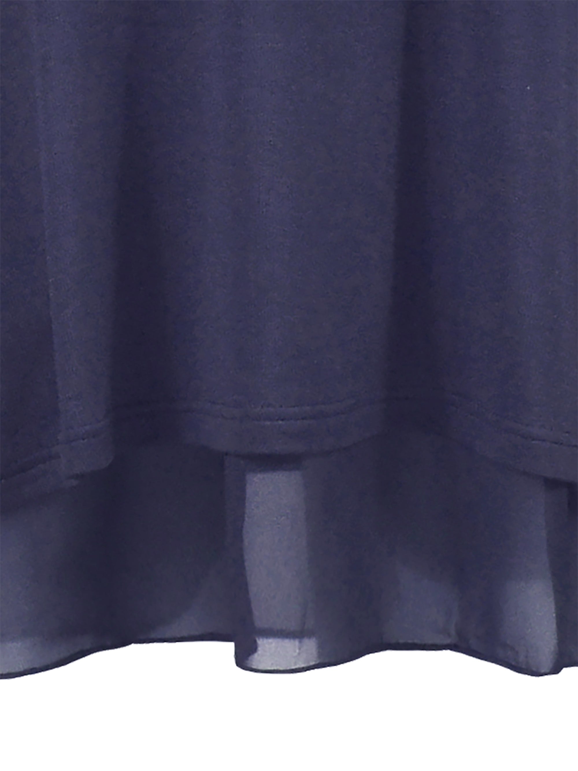 Blue Double Layered V Neck Top