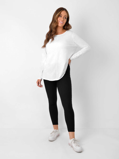 Black Cotton Leggings - Leg Lengths Available