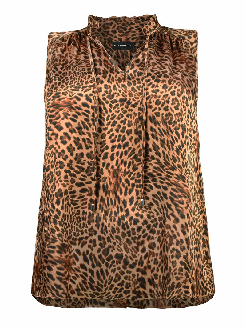Animal Print Sleeveless Top