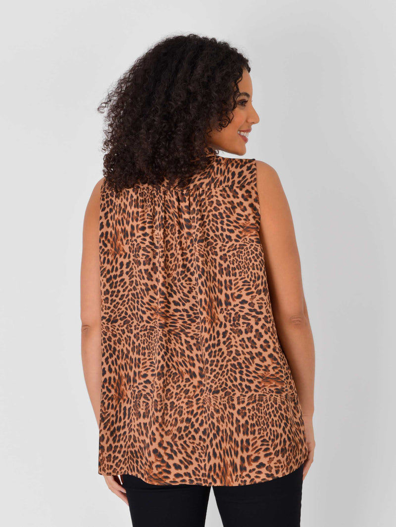 Animal Print Sleeveless Top