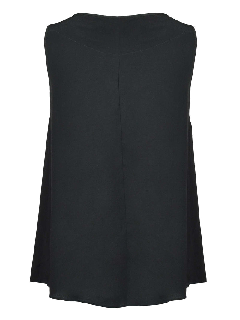 Black Textured Swing Vest