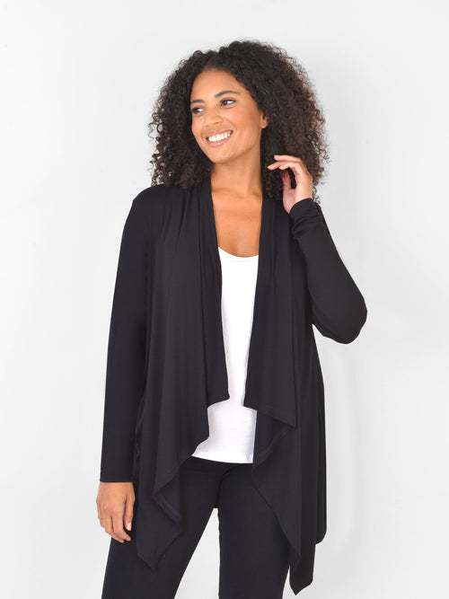 Jersey Hanky Hem Cardigan