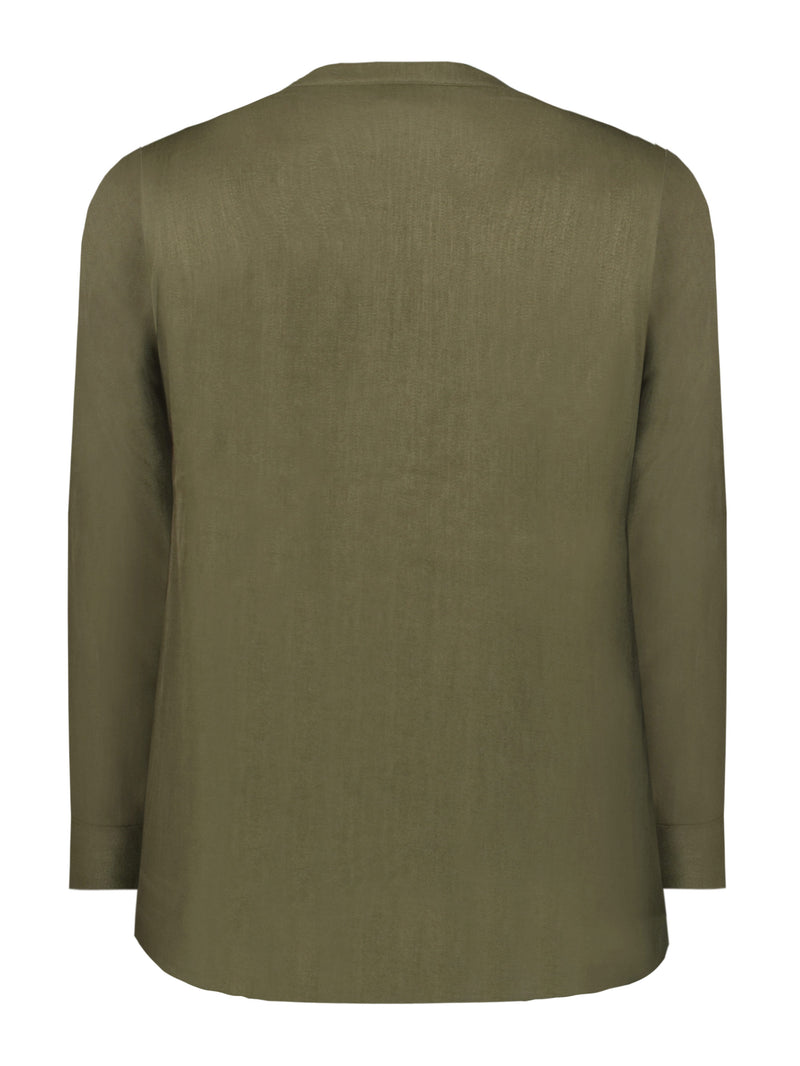 Nehru Collar Longline Shirt