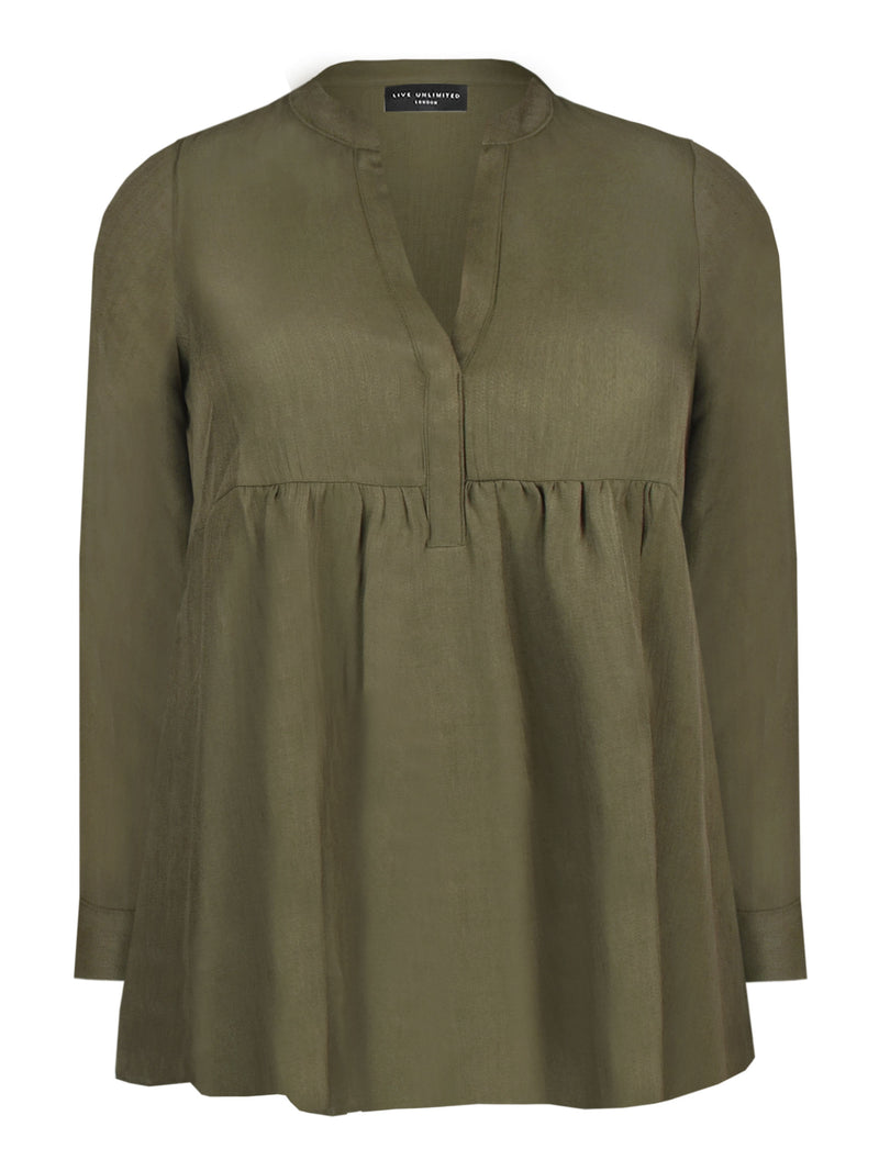Nehru Collar Longline Shirt