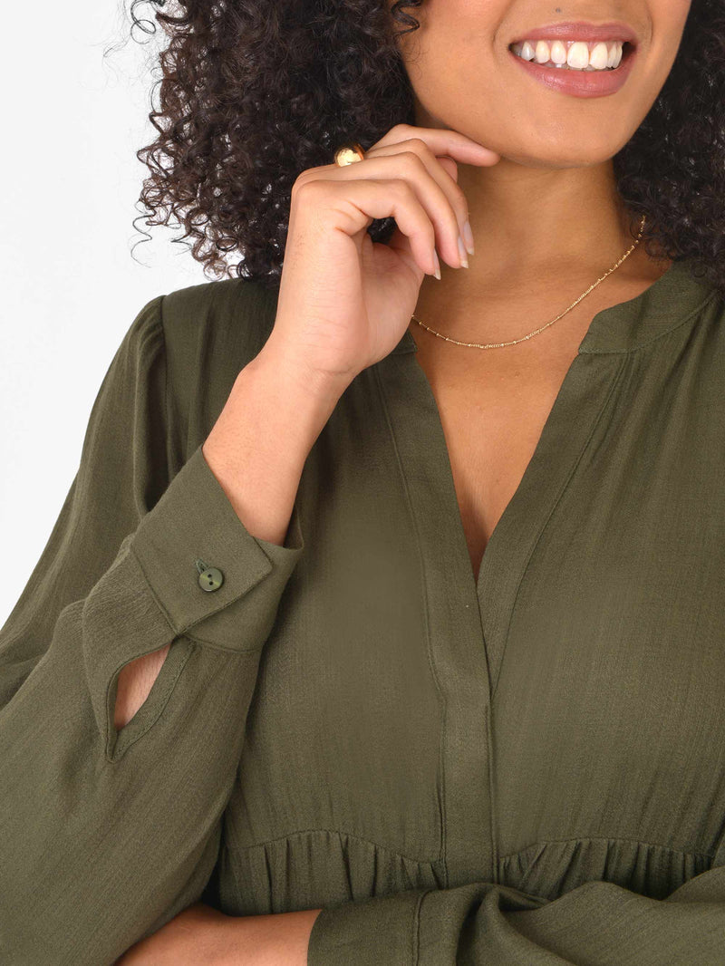Nehru Collar Longline Shirt
