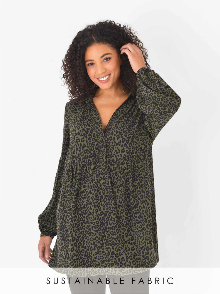 Sustainable Cupro Smock Blouse