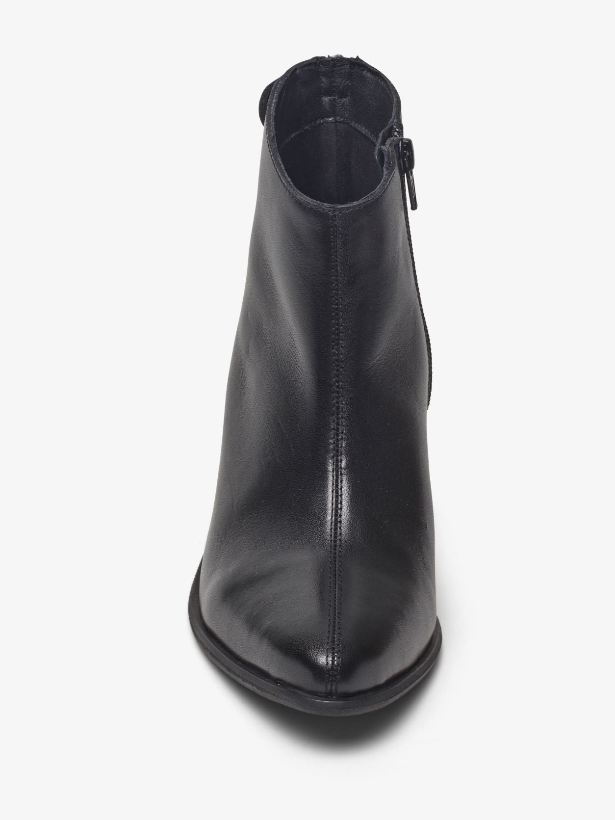 Black Wide Fit Zip Back Western Leather Boots