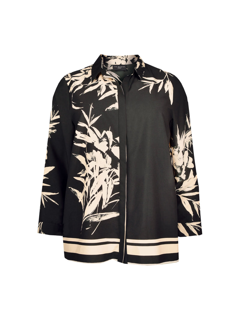 Abstract Border Print Shirt