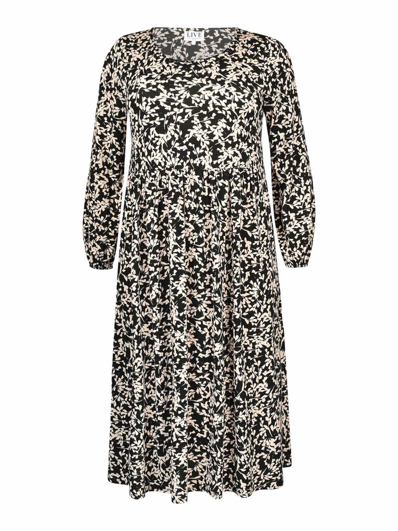 Multi Print Jersey Midi Dress