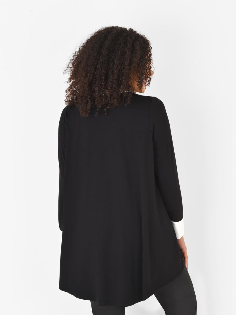 Mono Colour Block V Neck Tunic