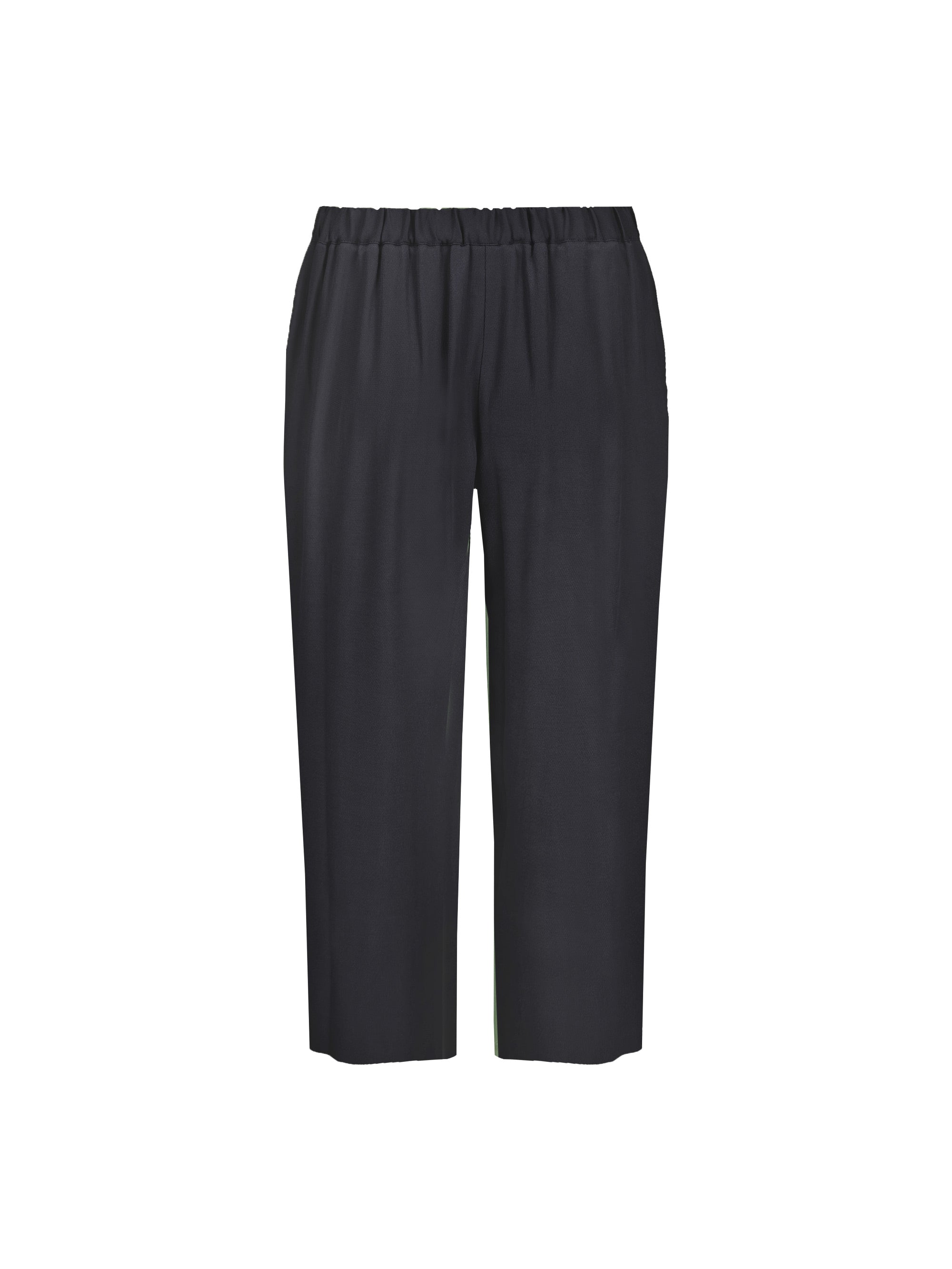 Black Cropped Trousers With Pocket