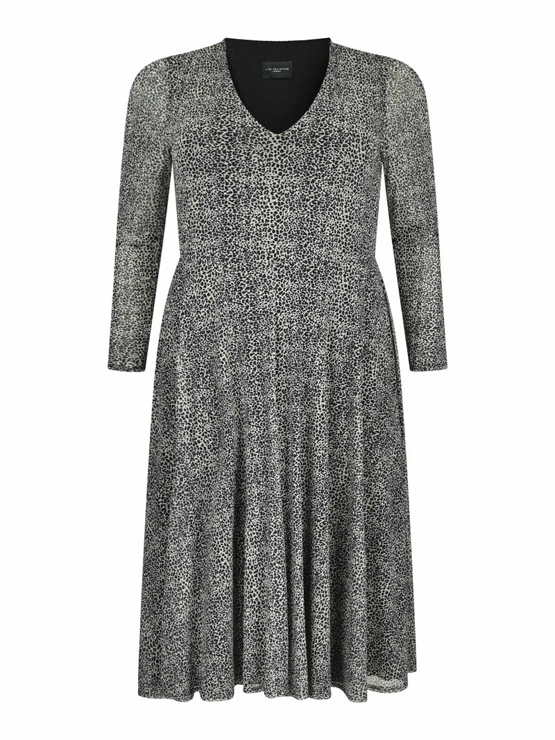 Animal Print Mesh Dress