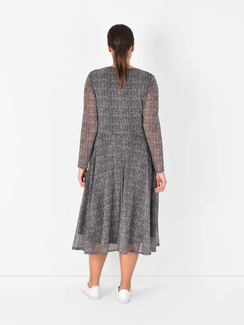Animal Print Mesh Dress