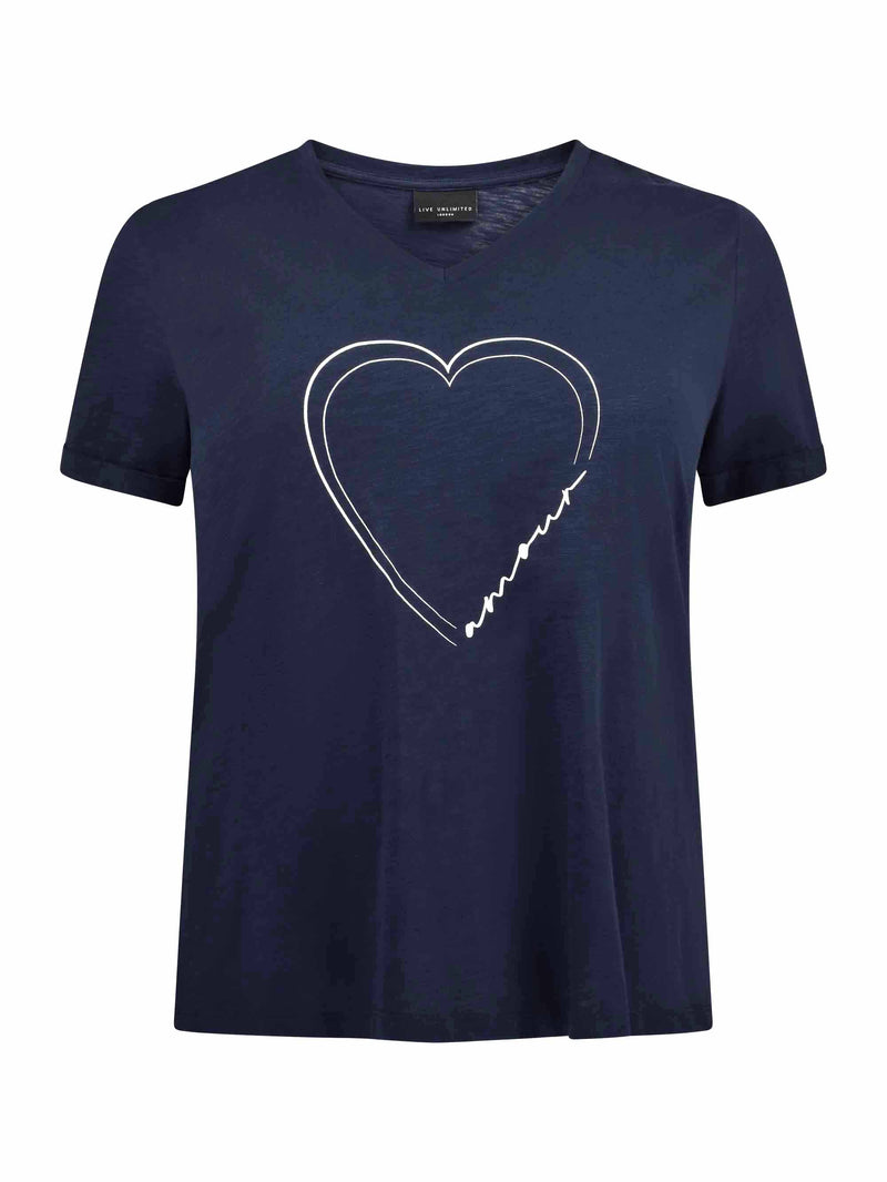 Blue Cotton Textured Short Sleeve Tee