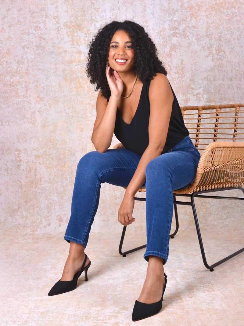 Stretch Denim Jersey Slim Jeans - Leg Lengths Available