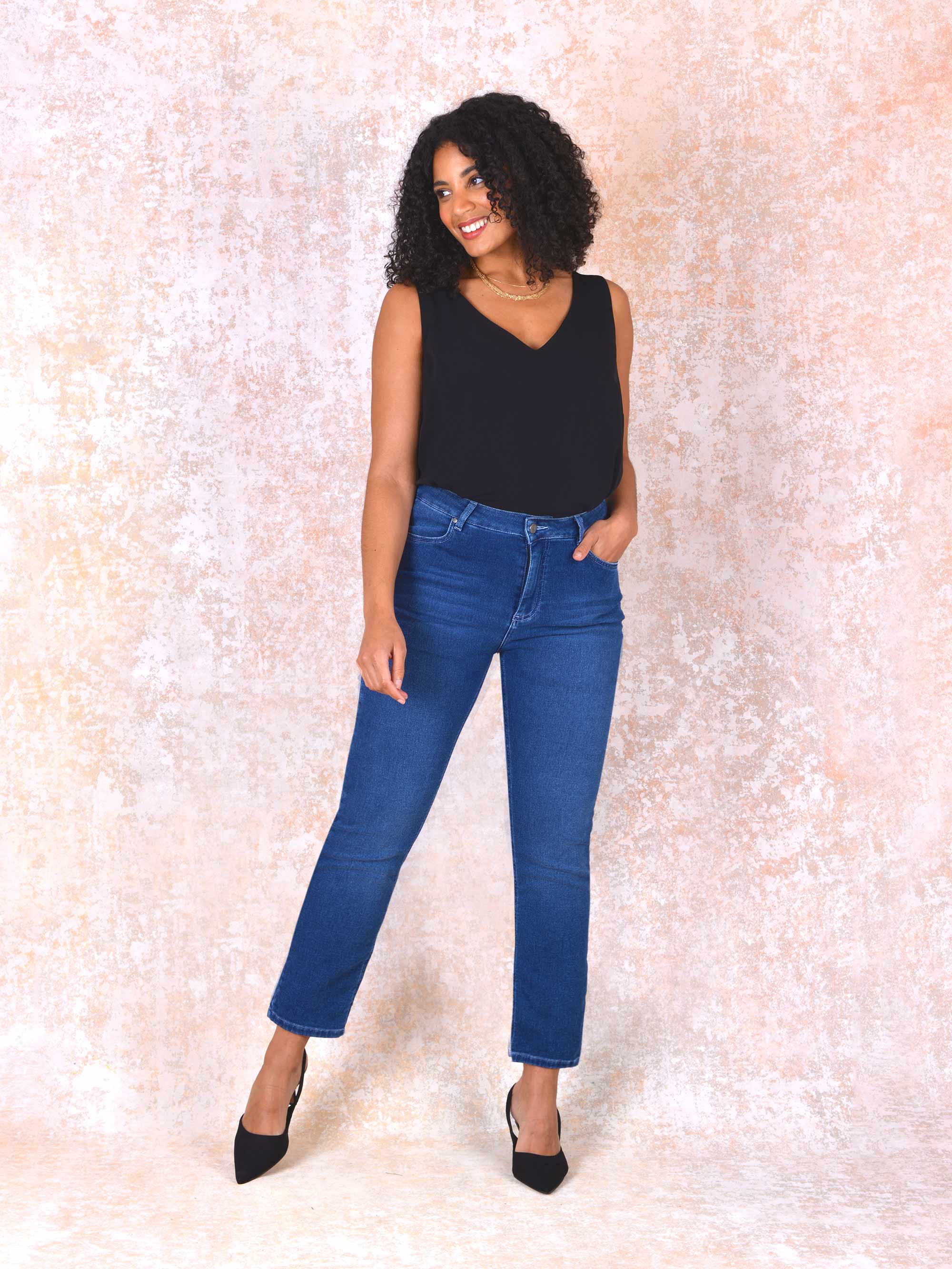 Stretch Denim Jersey Slim Jeans - Leg Lengths Available