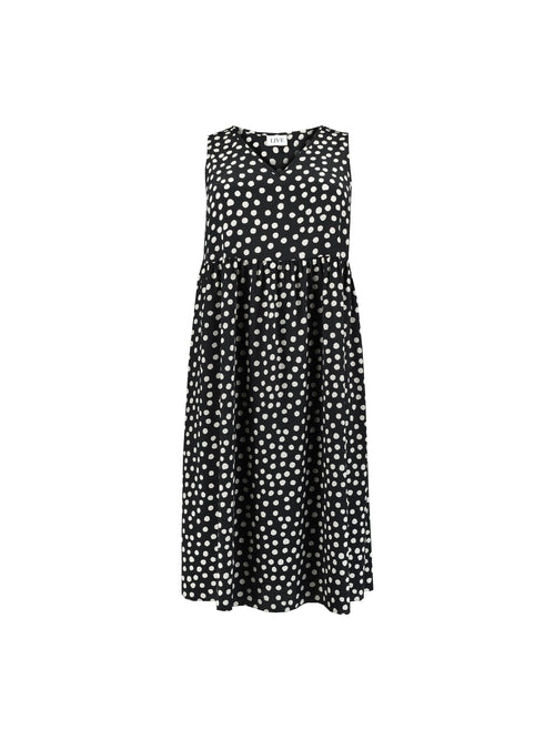 Mono Spot Empire Seam Midi Dress