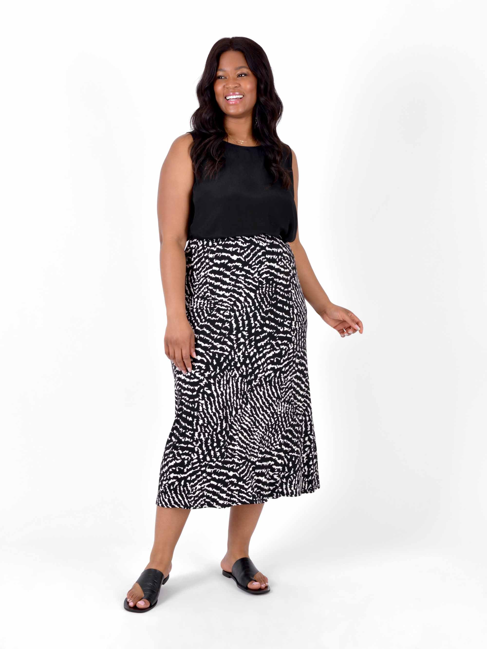 Jersey Swing Midi Skirt