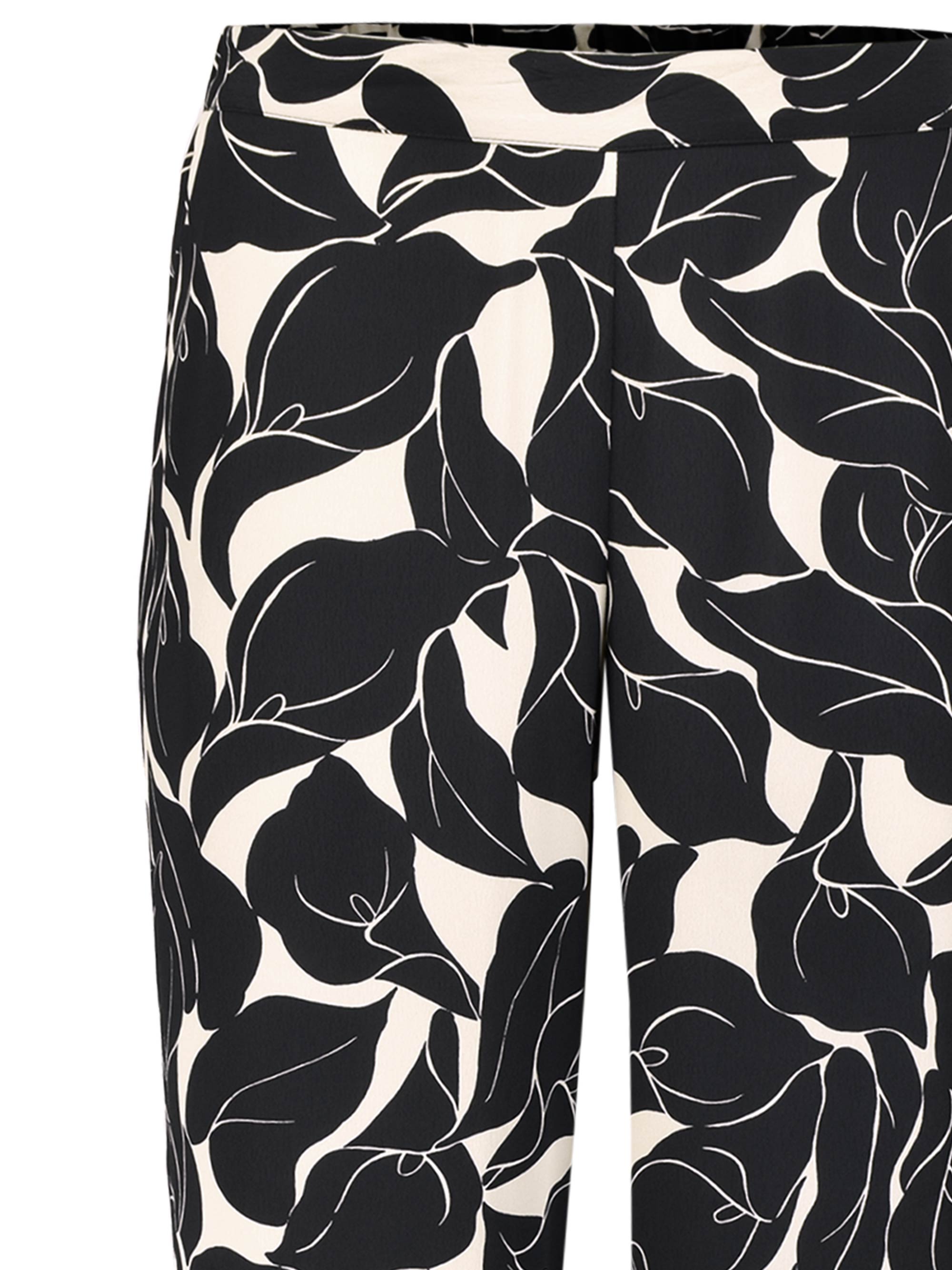 Mono Floral Wideleg Trouser with Pockets