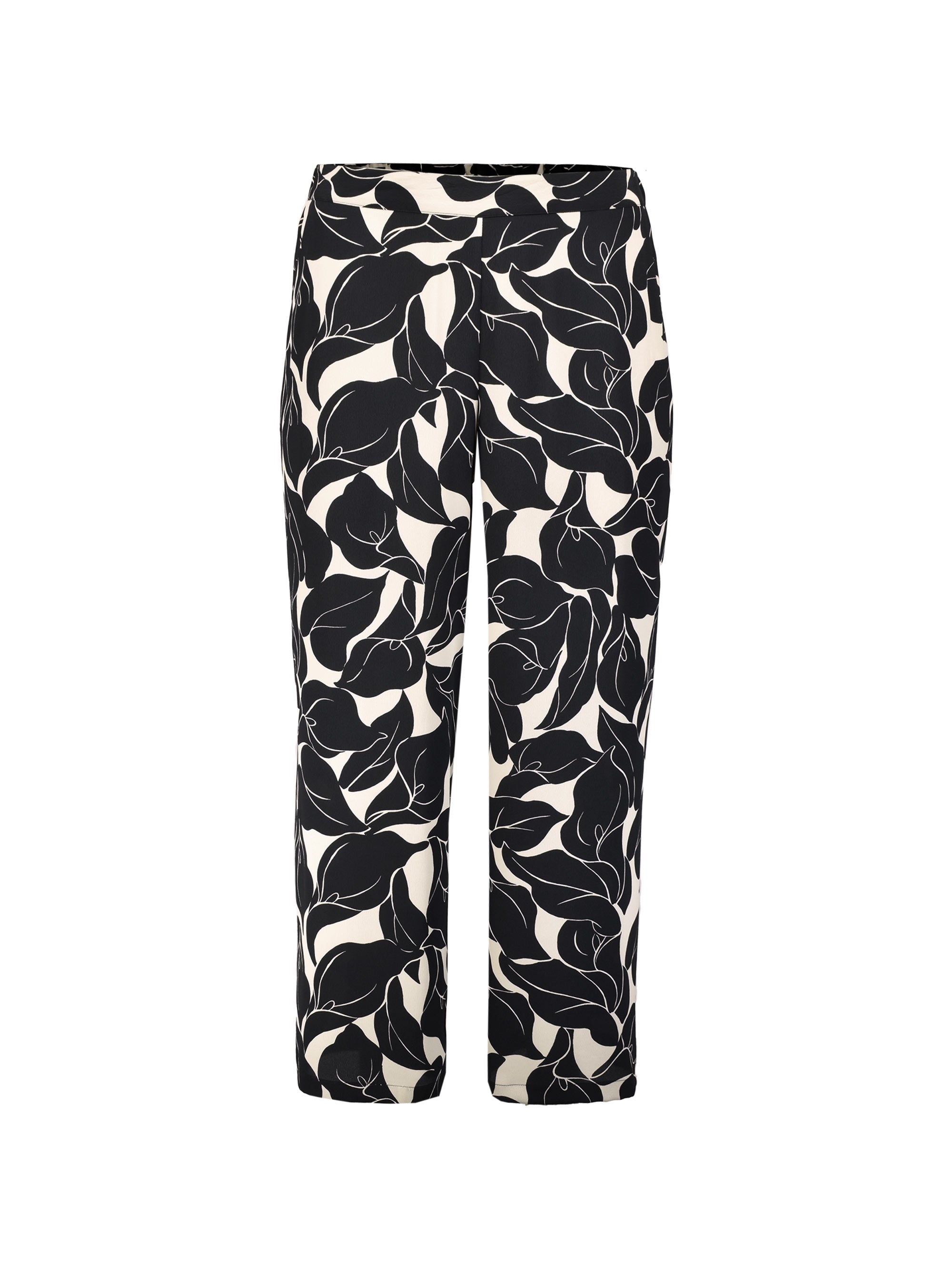 Mono Floral Wideleg Trouser with Pockets