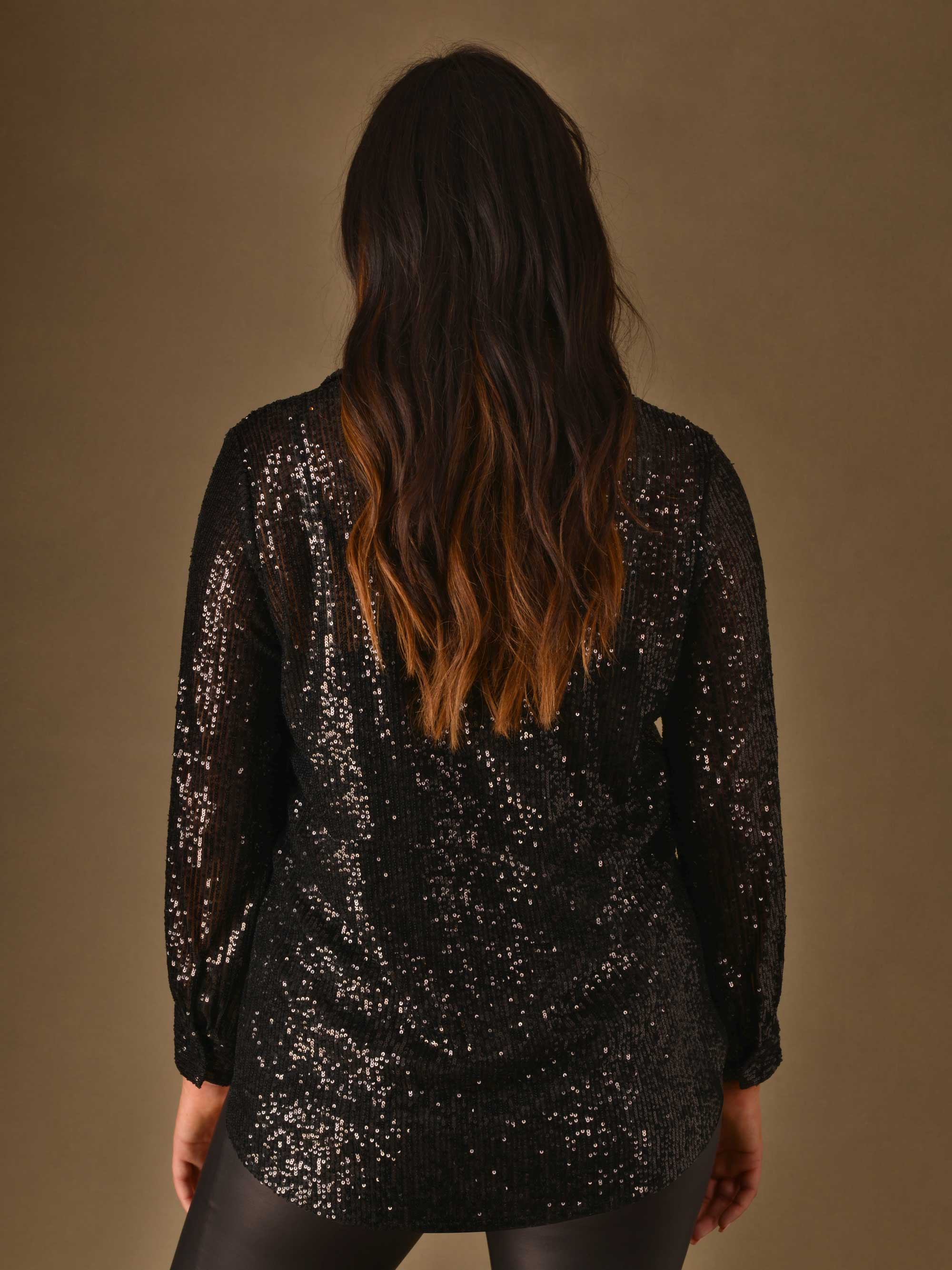 sequin longline top