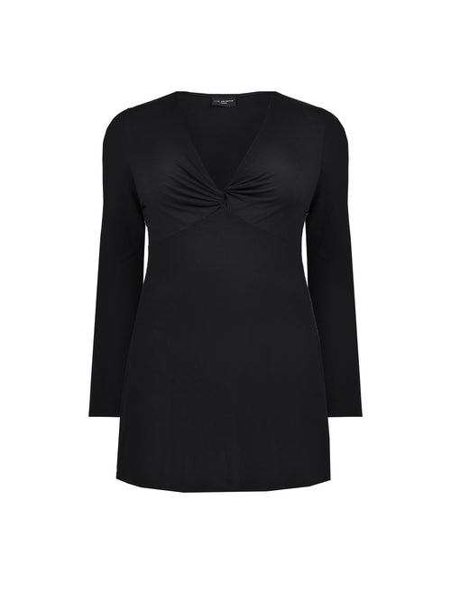 Black Knot Front Jersey Top