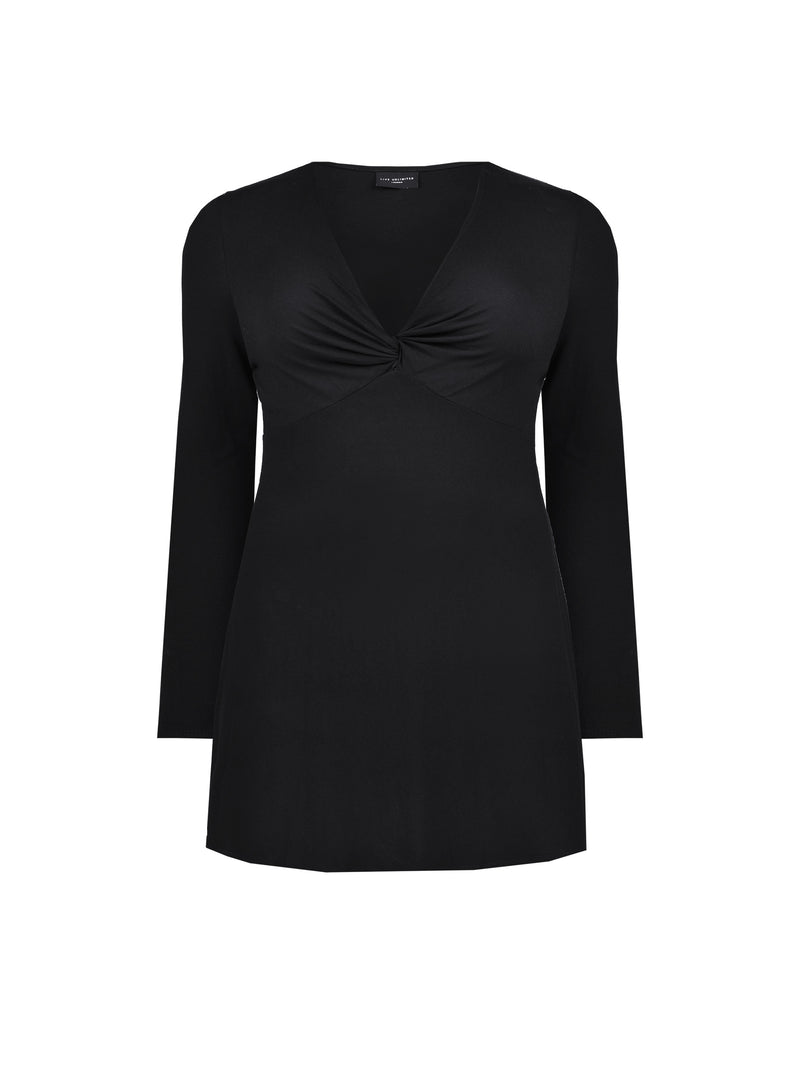 Black Knot Front Jersey Top