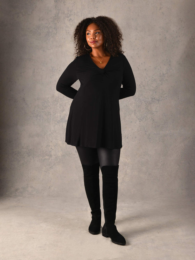 Black Knot Front Jersey Top
