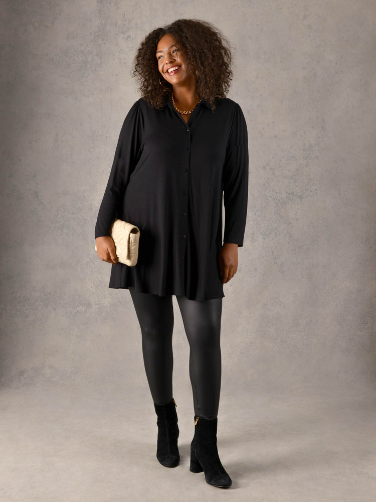 Black Long Sleeved Jersey Shirt