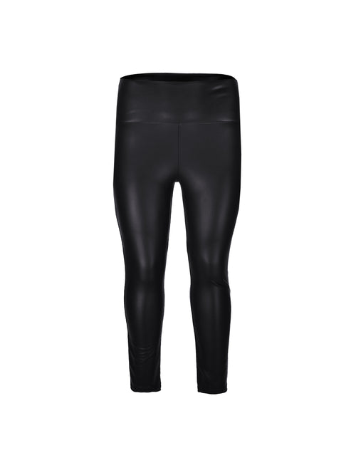 Black Faux Leather Stretch Legging