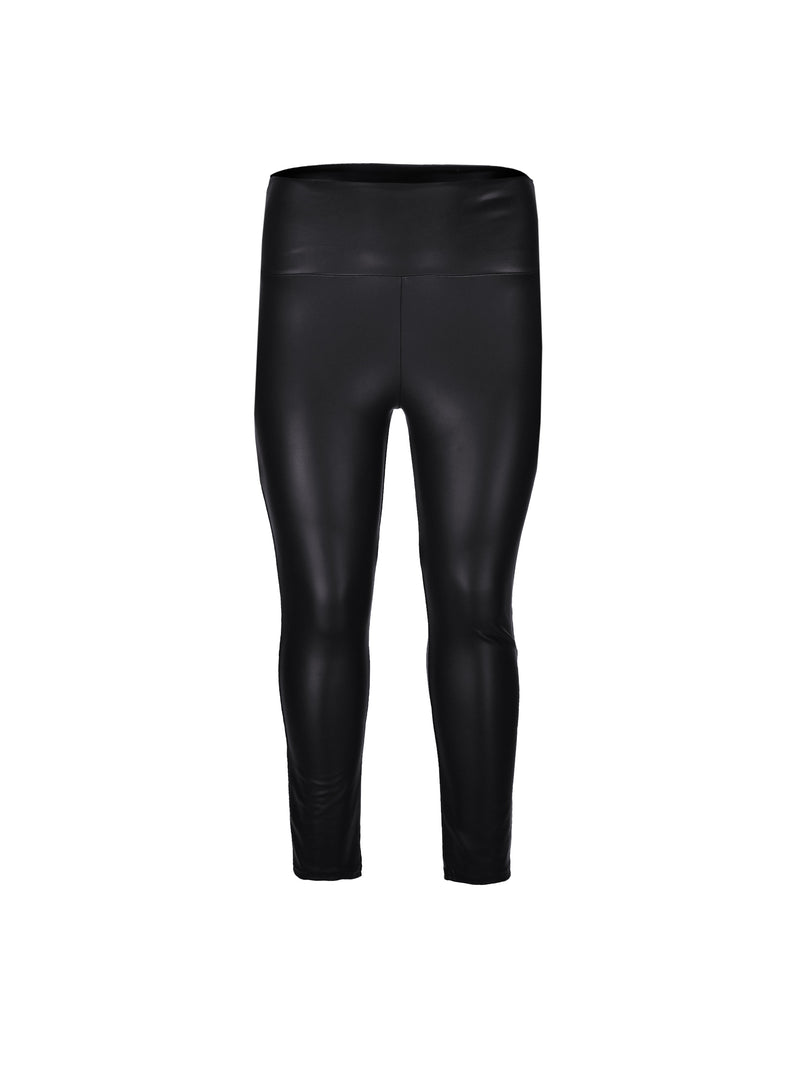 Black Faux Leather Stretch Legging