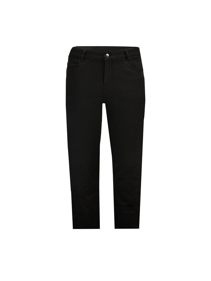 Black Knitted Denim Jean