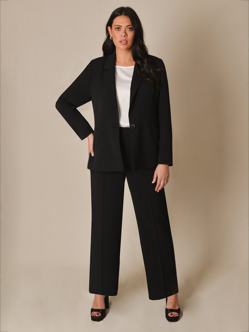 Black Straight Tailored Trouser