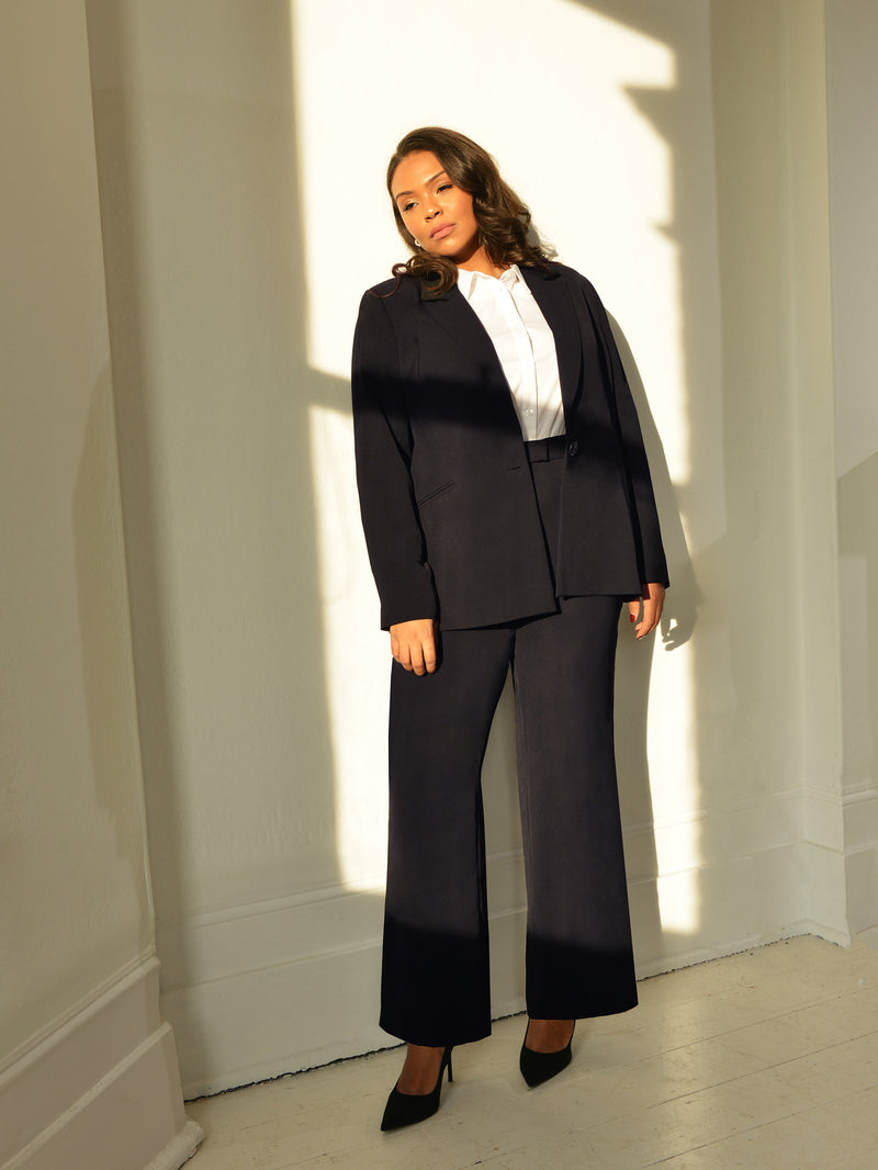 Black Straight Tailored Trouser