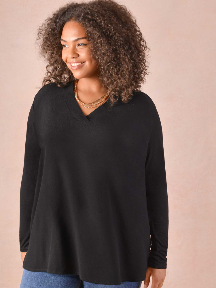 Black Long Sleeve Premium Cotton T-Shirt